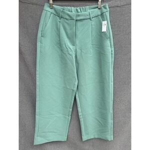 NWT Old Navy Taylor Wide Leg Trouser LP Light Green Womens Pants Pleated Preppy